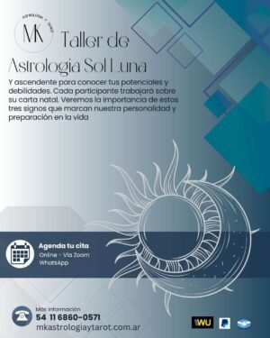 ⁠Taller de astrología Sol Luna / Martes 11/11 - 19 hs